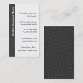 クールな灰色の不動産仲介業者の名刺 名刺 (正面/裏面)