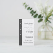 クールな灰色の不動産仲介業者の名刺 名刺 (スタンド正面)