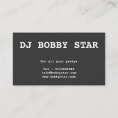 クールな灰色DJのスカル愛アイコン名刺 名刺 (裏面)