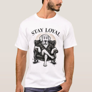 クールな犬のストリートウェアイラストアーティスト Tシャツ