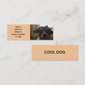 クールな犬のプロフィールカード スキニー名刺 (正面/裏面)
