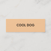 クールな犬のプロフィールカード スキニー名刺 (裏面)