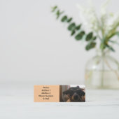 クールな犬のプロフィールカード スキニー名刺 (スタンド正面)