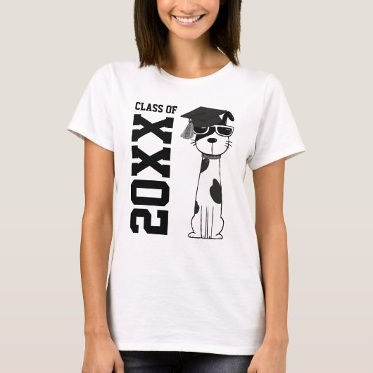 クールな犬の卒業 Tシャツ (正面)