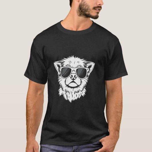 クールな犬 Tシャツ (正面)