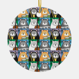 クールな猫のオーナメント セラミックオーナメント