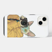 クールな猫のカメラマン iPhoneケース (裏面横)