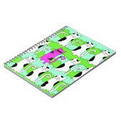 クールな猫のデザインのノート ノートブック (左側)