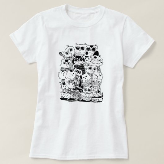クールな猫のTシャツ Tシャツ (デザイン正面)