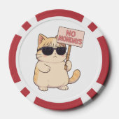 クールな猫は月曜日が嫌いな件 美意識高めなネタTシャツ ポーカーチップ (裏面)