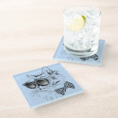 クールな猫 ガラスコースター (アングル)