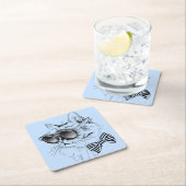 クールな猫 スクエアペーパーコースター (インサイチュ)