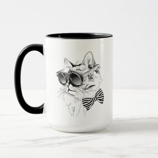 クールな猫 マグカップ (左)