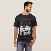 クールな猫 怒れる猫たち 皮肉な猫 Tシャツ (正面フル)