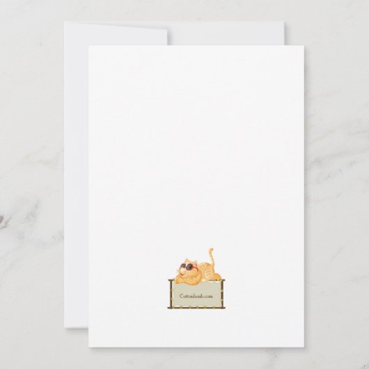 クールな猫 招待状 (裏面)