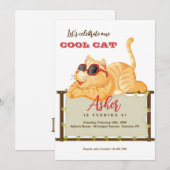 クールな猫 招待状 (正面/裏面)