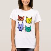 クールな猫 Tシャツ (正面)
