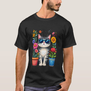 クールな猫 Tシャツ