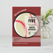 クールな現代の小さなスラッガー野球の誕生日 招待状 (スタンド正面)