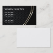 クールな産業一見の黒の金属 名刺 (正面/裏面)