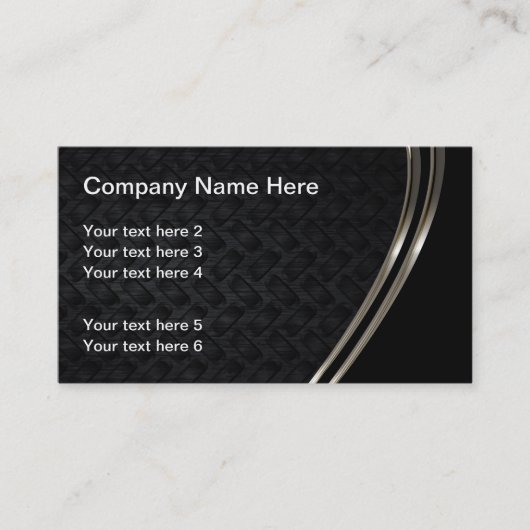 クールな産業一見の黒の金属 名刺 (正面)
