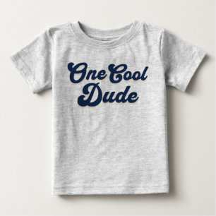 クールな男の子1歳の誕生日 ベビーTシャツ