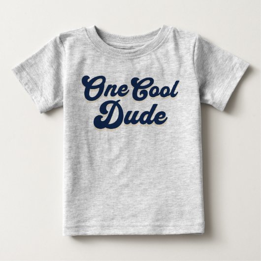 クールな男の子1歳の誕生日 ベビーTシャツ (正面)
