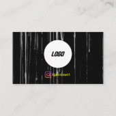 クールな画家QRコードスキャン可能ロゴ 名刺 (裏面)