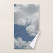 クールな白の雲の写真のプリントのデザイン バスタオルセット (ハンドタオル)