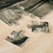 クールな白黒森林日曜日は自然のギフトを放射します ジグソーパズル (側面)