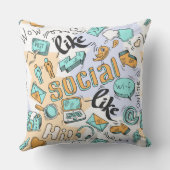 クールな社会的な媒体の装飾用クッション クッション (裏面)