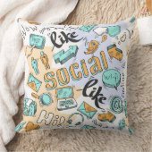 クールな社会的な媒体の装飾用クッション クッション (ブランケット)