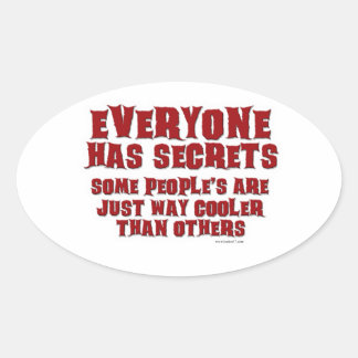 クールな秘密 楕円形シール