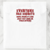 クールな秘密 楕円形シール (バッグ)