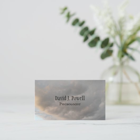 クールな空は背景の心理学者を曇らせます 名刺 (スタンド正面)