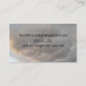 クールな空は背景の心理学者を曇らせます 名刺 (裏面)