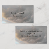 クールな空は背景の心理学者を曇らせます 名刺 (正面/裏面)