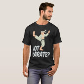 クールな空手の格闘技の動き 空手のインストラクター Tシャツ (正面フル)