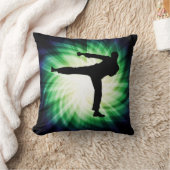 クールな空手の蹴り クッション (ブランケット)