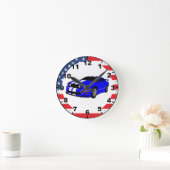 クールな筋肉車のデザインの柱時計 ラウンド壁時計 (ホーム)