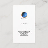 クールな紫色のTrapeziumの黒のくもの巣のシステム・アナリスト 名刺 (裏面)