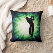 クールな緑のゴルフ クッション (ブランケット)