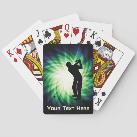 クールな緑のゴルフ トランプ (裏面)