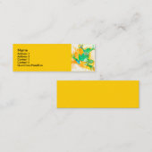 クールな緑カエル動物の水彩画 スキニー名刺 (正面/裏面)