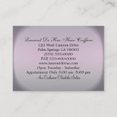 クールな美容師のサロン3.5"であるために得られて x 2.5" 名刺 (裏面)