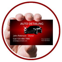 クールな自動車コーティング業の名刺 名刺