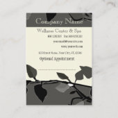 クールな自然のツリーブランチのデザイン 予約カード (裏面)