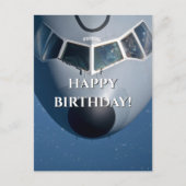 クールな航空の飛行機の誕生日 ポストカード (正面)