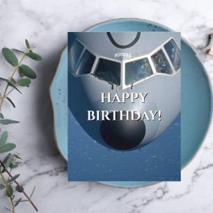 クールな航空の飛行機の誕生日 ポストカード