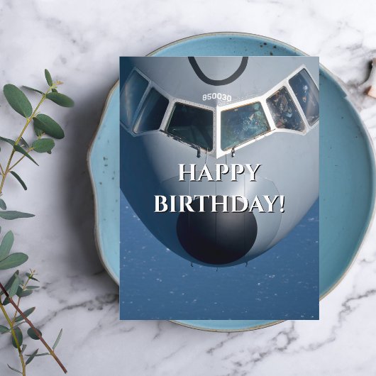 クールな航空の飛行機の誕生日 ポストカード
